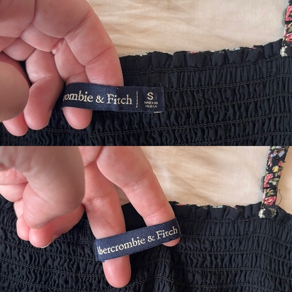 Abercrombie & Fitch Floral Smocked Crop Top S - Picture 4 of 13